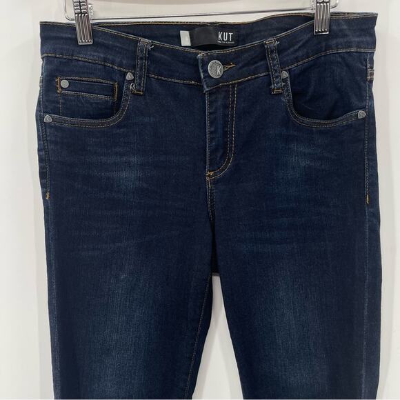 Kut From The Kloth Connie Ankle Skinny Jeans Raw Hem Size 4 Preppy Casual Boho - Picture 4 of 16